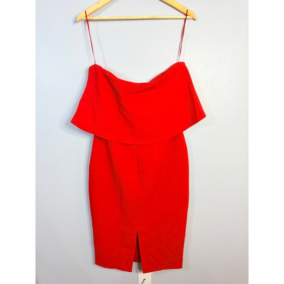 Likely Driggs Strapless Dress Scarlet Red Size 8 NWT - Picture 9 of 10